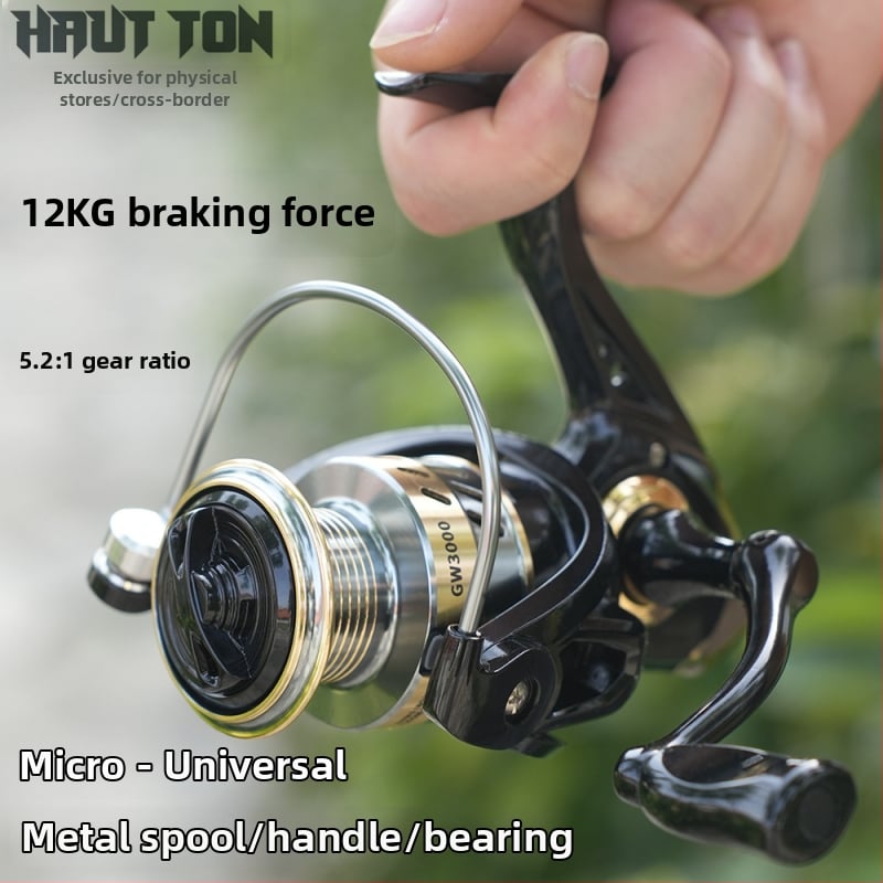 Pilnmetāla spinning spole makšķerēšanai, iepakojums 40 gab., piemērots privātai zīmei