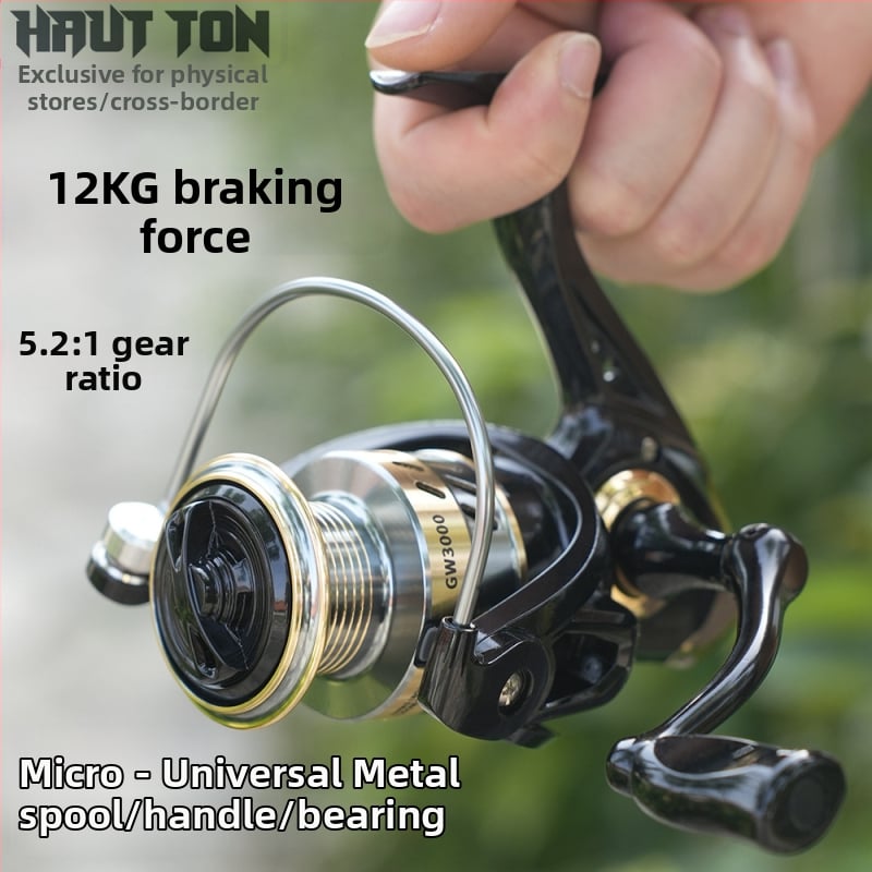 Pilnmetāla spinning spole makšķerēšanai, iepakojums 40 gab., piemērots privātai zīmei