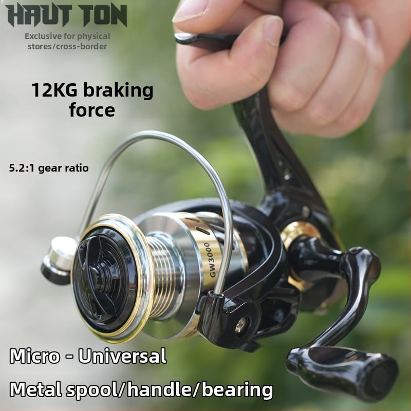 Pilnmetāla spinning spole makšķerēšanai, iepakojums 40 gab., piemērots privātai zīmei