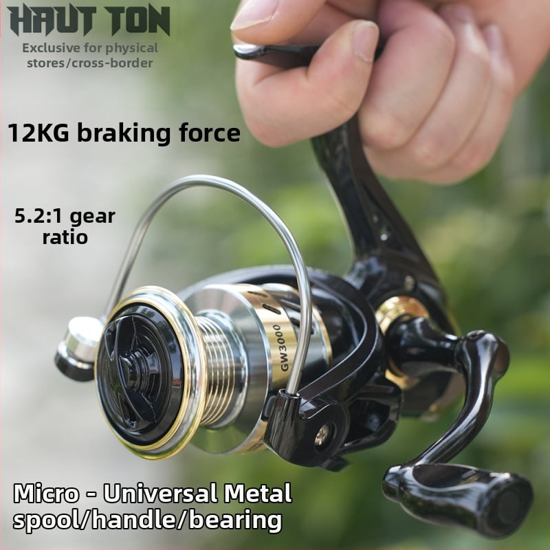 Pilnmetāla spinning spole makšķerēšanai, iepakojums 40 gab., piemērots privātai zīmei