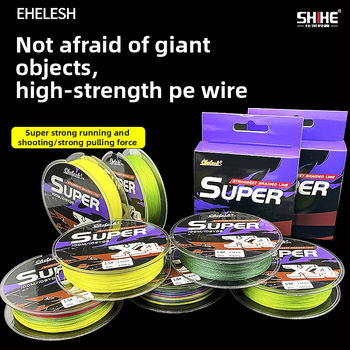 Shihe PE galvenā makšķerēšanas līnija, izturība 0.8#, garums 100000 m