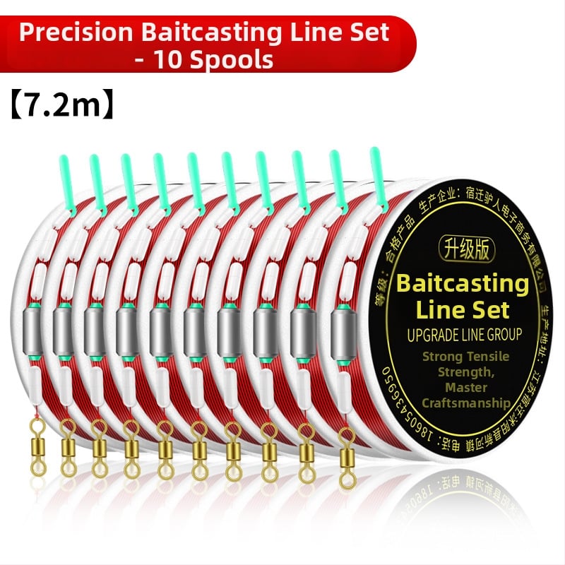 Apakšlīnijas komplekts ar pievienotu galveno līniju, neilona līnija karpiem, ārkārtīgi izturīgs vilkmes spēks