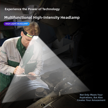 LED galvos žibintu įkraunamas 15W, 1200mAh, lauko apšvietimui, 100–200 m spindulio nuotolis