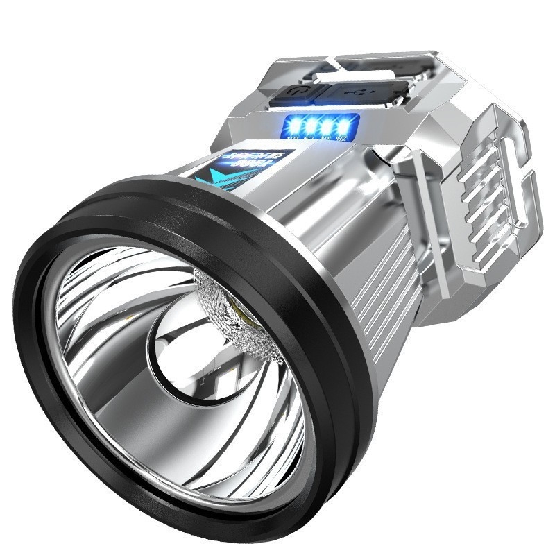 LED galvos žibintu įkraunamas 15W, 1200mAh, lauko apšvietimui, 100–200 m spindulio nuotolis