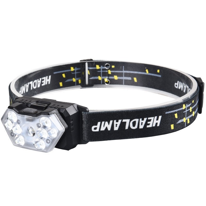 LED galvos žibintu įkraunamas 15W, 1200mAh, lauko apšvietimui, 100–200 m spindulio nuotolis