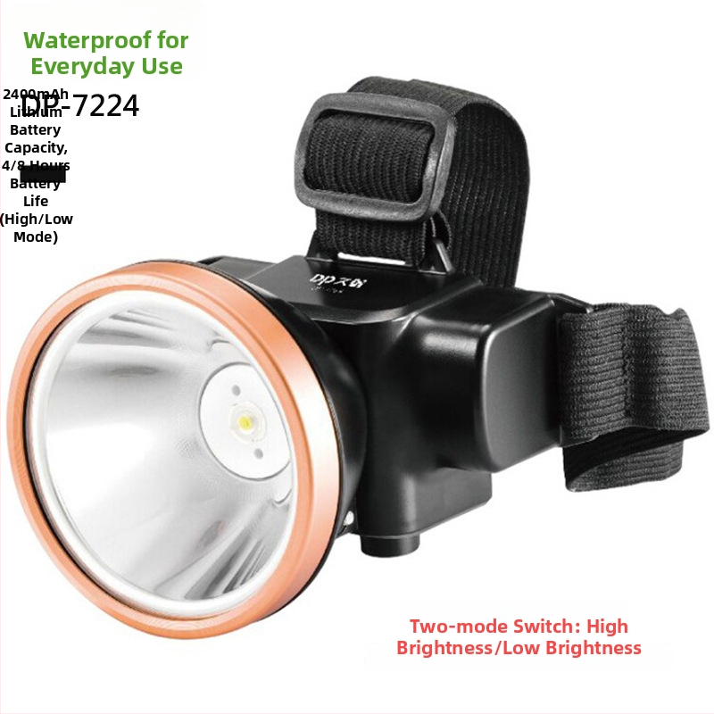 LED čelovka s nabíjateľným zdrojom pre vonkajšie použitie – dosvit 100–200 m, 5–9 h prevádzka
