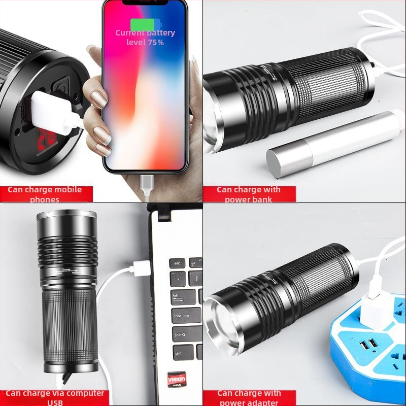 Lumină de pescuit de noapte cu laser – reîncărcabilă, alimentare cu baterie, ultra-luminoasă