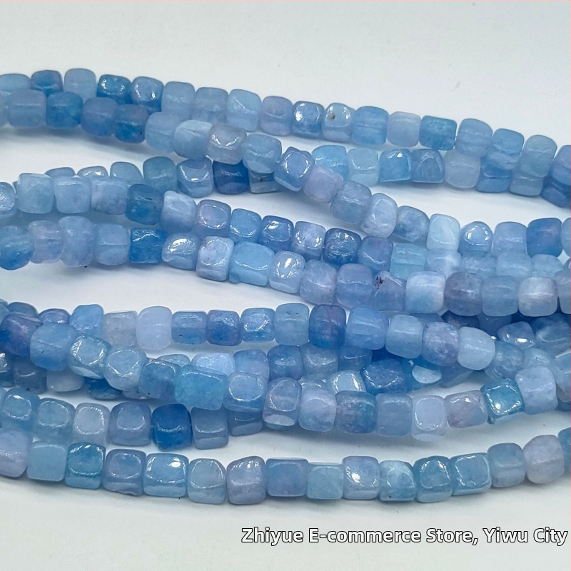 Mărgele – piatră naturală, formă pătrată, stil Baroc, componente semifabricate pentru bijuterii DIY