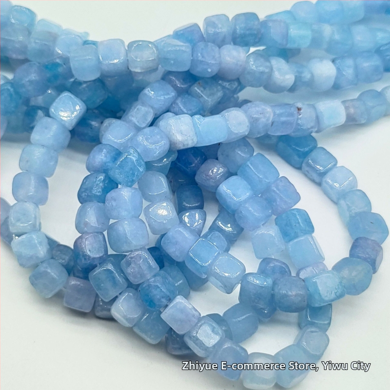 Mărgele – piatră naturală, formă pătrată, stil Baroc, componente semifabricate pentru bijuterii DIY