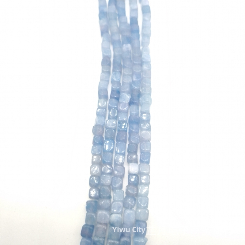 Mărgele – piatră naturală, formă pătrată, stil Baroc, componente semifabricate pentru bijuterii DIY