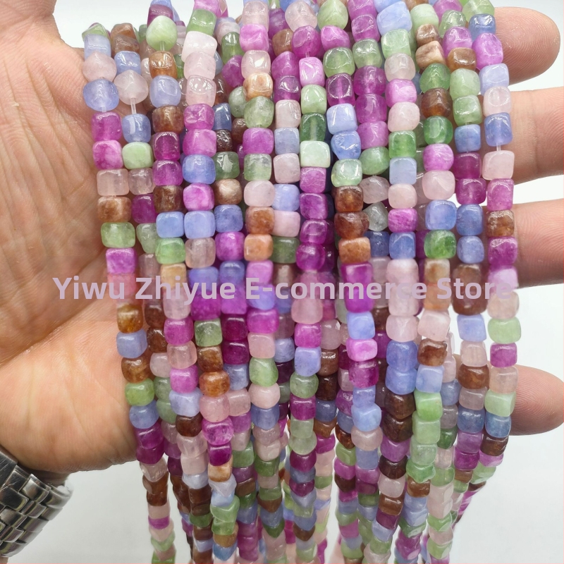 Mărgele – piatră naturală, formă pătrată, stil Baroc, componente semifabricate pentru bijuterii DIY