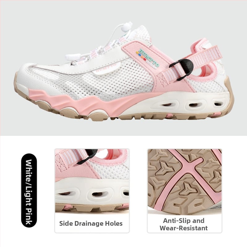 Upės takų bateliai (unisex) – greitai džiūstantys, kvėpuojanti tinklinė viršutinė dalis, EVA tarpinė padas, anti-slip gumos padas, žemas profilis; tinkami žygiams ir vandens pramogoms