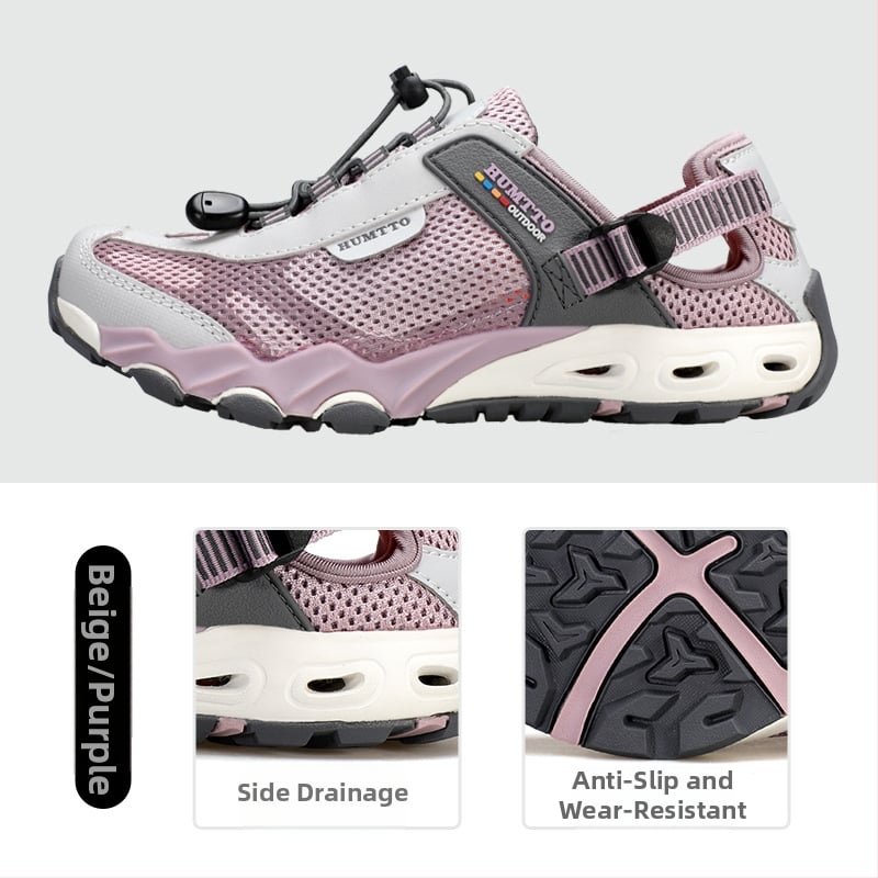 Upės takų bateliai (unisex) – greitai džiūstantys, kvėpuojanti tinklinė viršutinė dalis, EVA tarpinė padas, anti-slip gumos padas, žemas profilis; tinkami žygiams ir vandens pramogoms