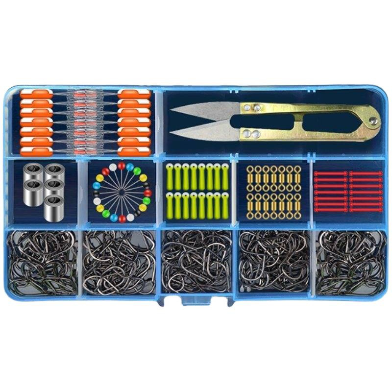 Set opreme za karp ribolov — komplet kuki, olovne manšete, space beans, debela najlonska linija