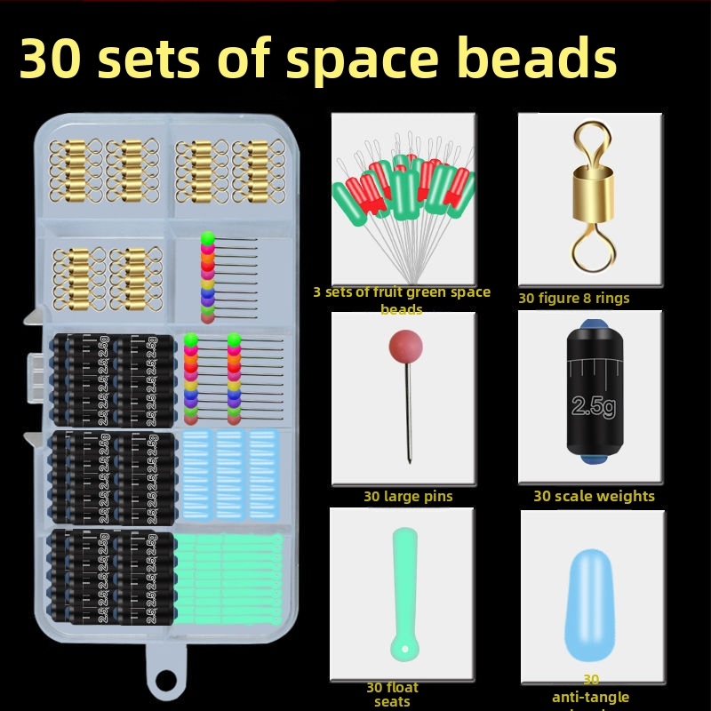 Horgászfelszerelés-készlet szilikon elemekkel, csomózás elleni kialakítás, nyolcas alakú gyűrű és zsinórklipsz