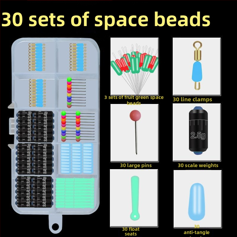 Horgászfelszerelés-készlet szilikon elemekkel, csomózás elleni kialakítás, nyolcas alakú gyűrű és zsinórklipsz