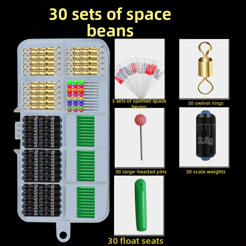 Horgászfelszerelés-készlet szilikon elemekkel, csomózás elleni kialakítás, nyolcas alakú gyűrű és zsinórklipsz