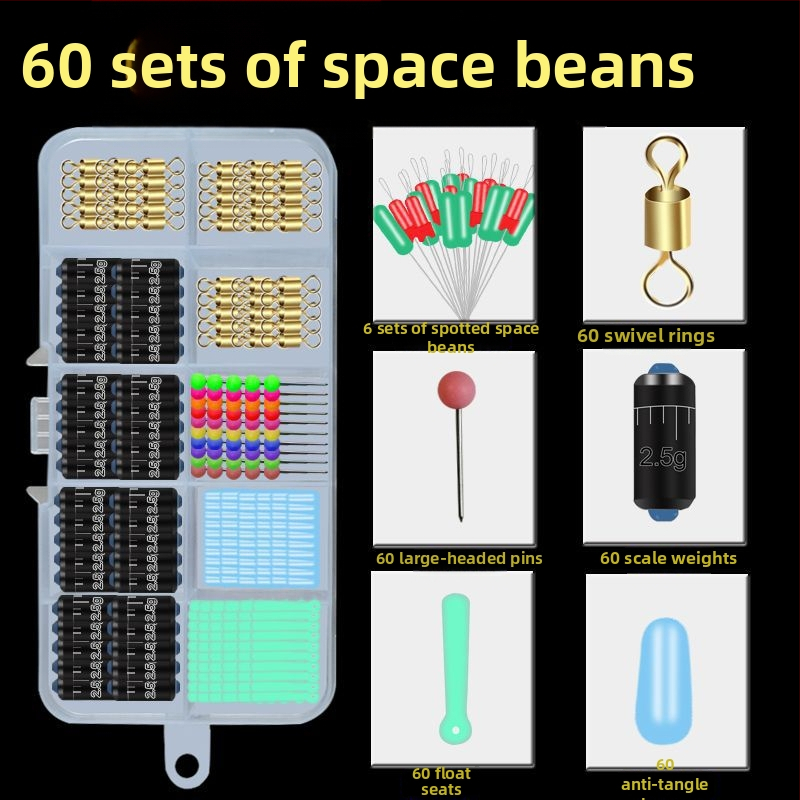 Horgászfelszerelés-készlet szilikon elemekkel, csomózás elleni kialakítás, nyolcas alakú gyűrű és zsinórklipsz