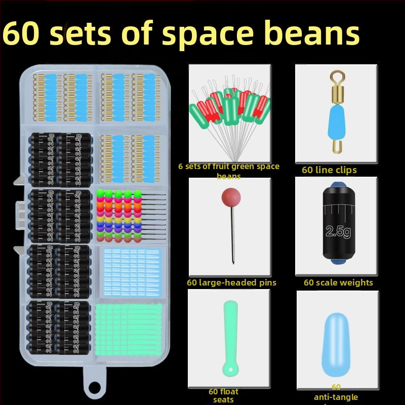 Horgászfelszerelés-készlet szilikon elemekkel, csomózás elleni kialakítás, nyolcas alakú gyűrű és zsinórklipsz