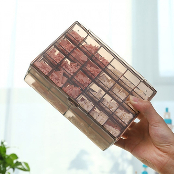 Detaļu organizētājs būvblokiem, caurspīdīgs daudzsekciju uzglabāšanas skapis, 2 L tilpums, dzīvojamajai istabai, mūsdienīgs minimālisma stils