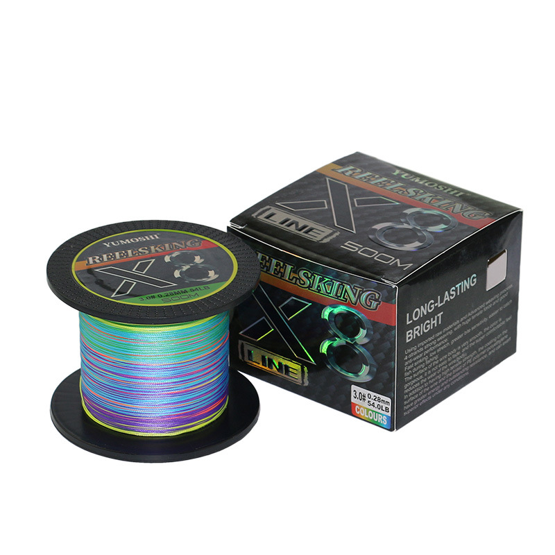 8 šķiedru PE zvejas līnija garajiem metieniem, galvenā līnija, augsta vilces izturība, berzes izturība, pret kodumiem