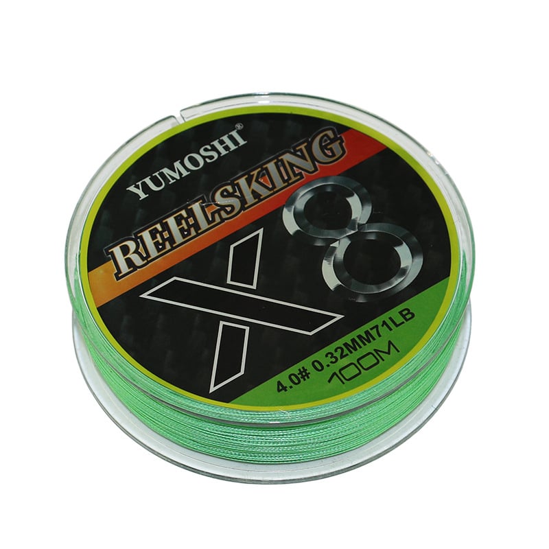 8 šķiedru PE zvejas līnija garajiem metieniem, galvenā līnija, augsta vilces izturība, berzes izturība, pret kodumiem
