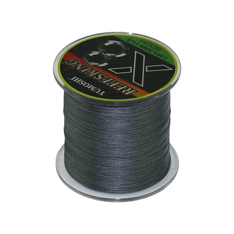 8 šķiedru PE zvejas līnija garajiem metieniem, galvenā līnija, augsta vilces izturība, berzes izturība, pret kodumiem