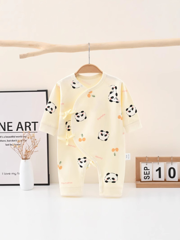 Overál baba, 100% pamut, csont nélküli dizájn, hosszú ujjak, újszülött 0–1 év, tavasz és ősz