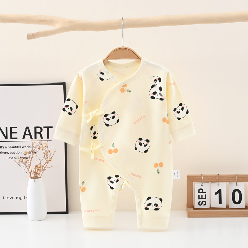 Overál baba, 100% pamut, csont nélküli dizájn, hosszú ujjak, újszülött 0–1 év, tavasz és ősz