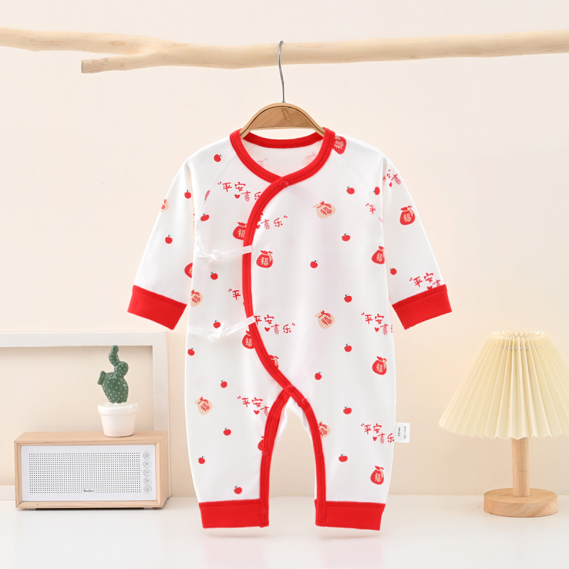 Overál baba, 100% pamut, csont nélküli dizájn, hosszú ujjak, újszülött 0–1 év, tavasz és ősz