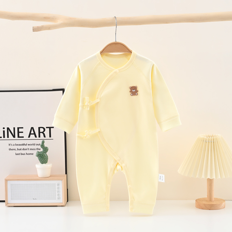Overál baba, 100% pamut, csont nélküli dizájn, hosszú ujjak, újszülött 0–1 év, tavasz és ősz