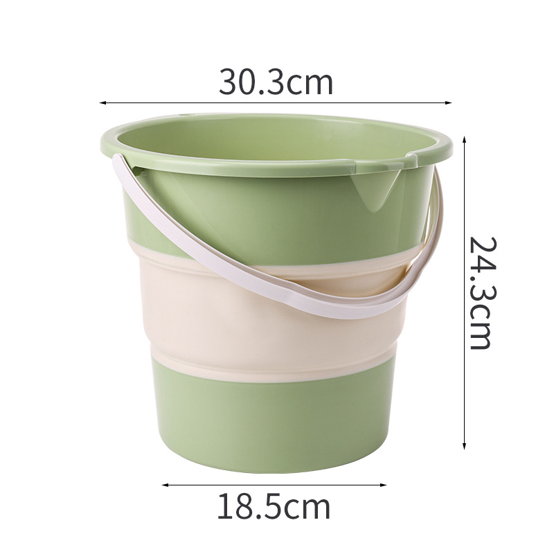 Kokkupandav ämber veega kempingu jaoks — TPE materjal, ümmargune kuju, aktiivne käepide, sobib külmale ja kuumale veele