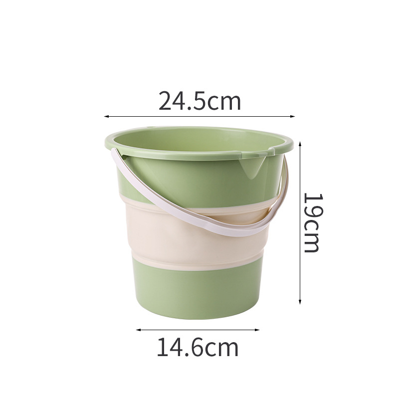 Kokkupandav ämber veega kempingu jaoks — TPE materjal, ümmargune kuju, aktiivne käepide, sobib külmale ja kuumale veele