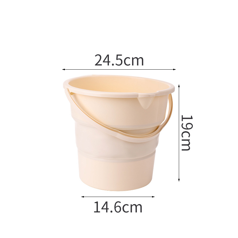 Kokkupandav ämber veega kempingu jaoks — TPE materjal, ümmargune kuju, aktiivne käepide, sobib külmale ja kuumale veele