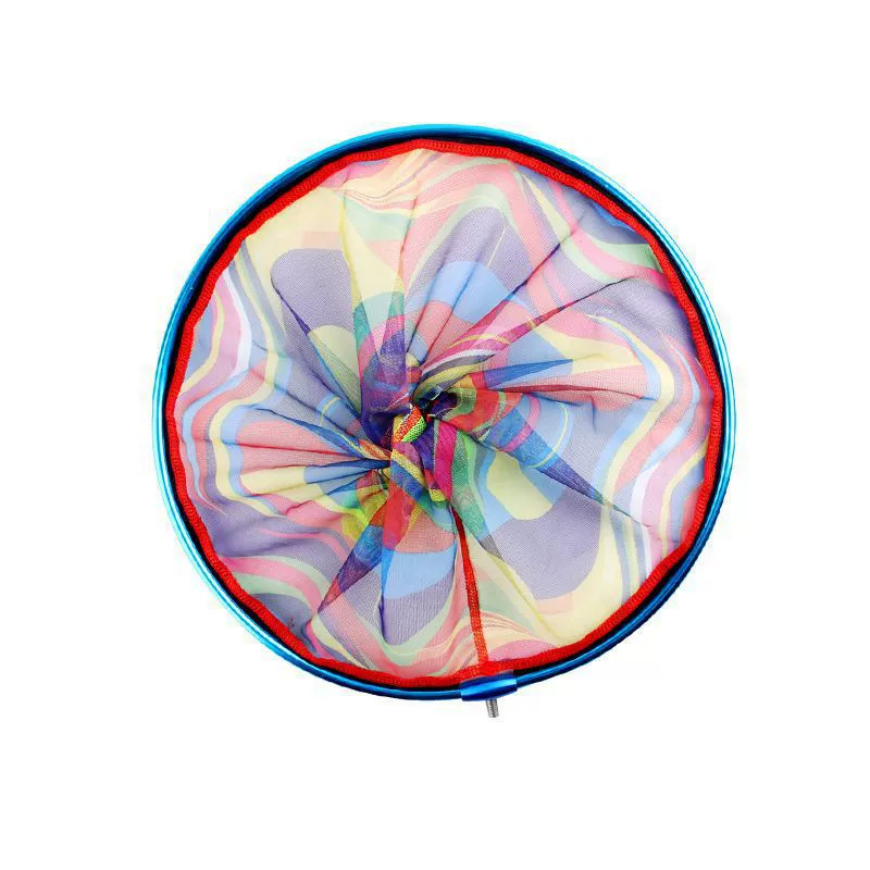 Bērnu teleskopiskais zvejas tīkls ar kātu, nerūsējošā tērauda, tīkla diametrs 25 cm, tīkla dziļums 22 cm, smalks režģis, portatīvs komplekts ar tīkla somu