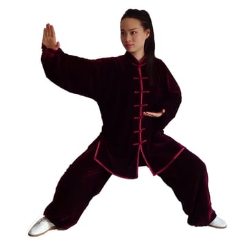 Unisex Tai Chi odjeća – baršunata tkanina, poliester 95%, jednofarbni uzorak