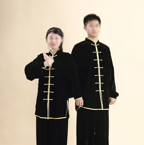 Unisex Tai Chi odjeća – baršunata tkanina, poliester 95%, jednofarbni uzorak