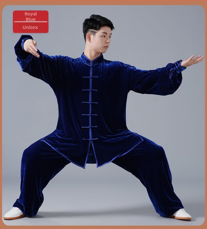 Unisex Tai Chi odjeća – baršunata tkanina, poliester 95%, jednofarbni uzorak