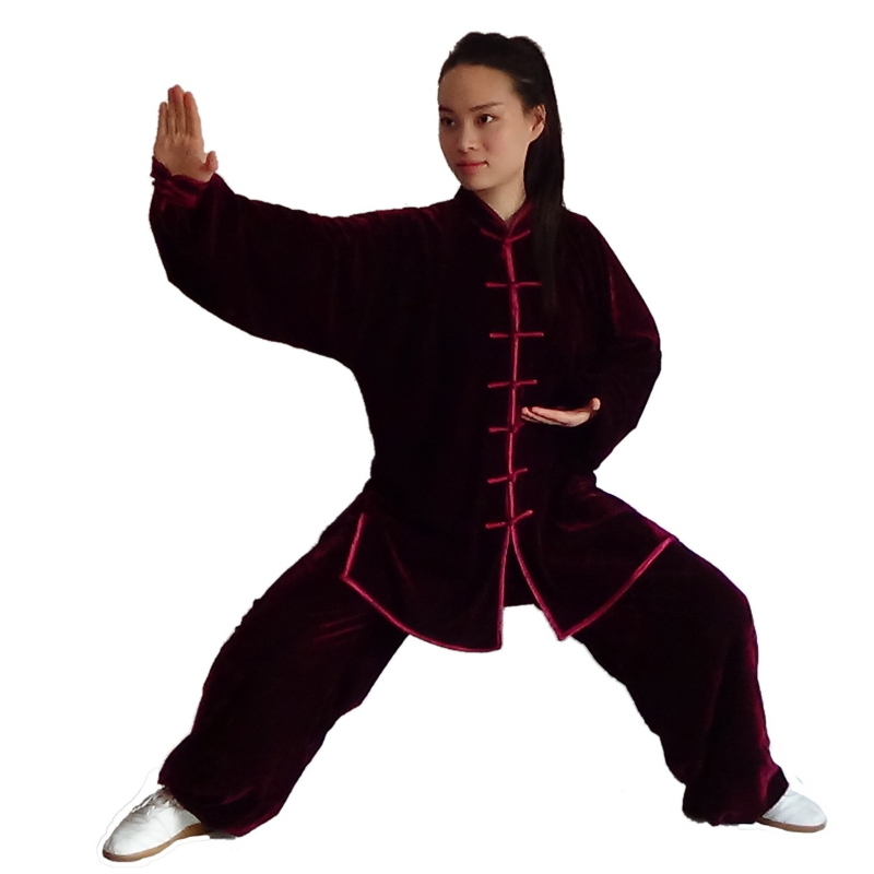 Unisex Tai Chi odjeća – baršunata tkanina, poliester 95%, jednofarbni uzorak