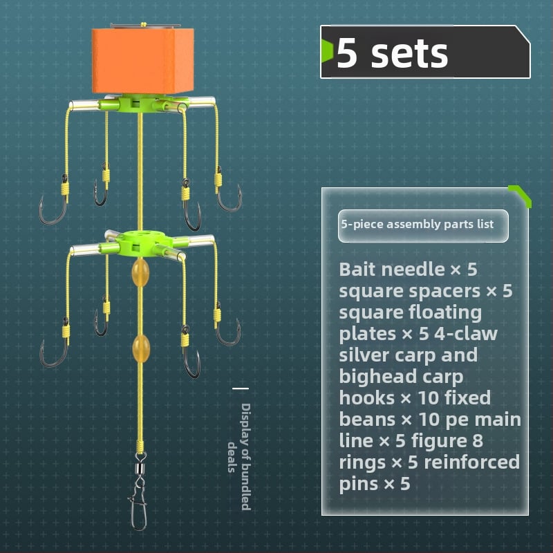 Flip hook zvejas komplekts ar kvadrātveida āķiem, āķi ar dūrēm, izmēri 9–15, Upper class
