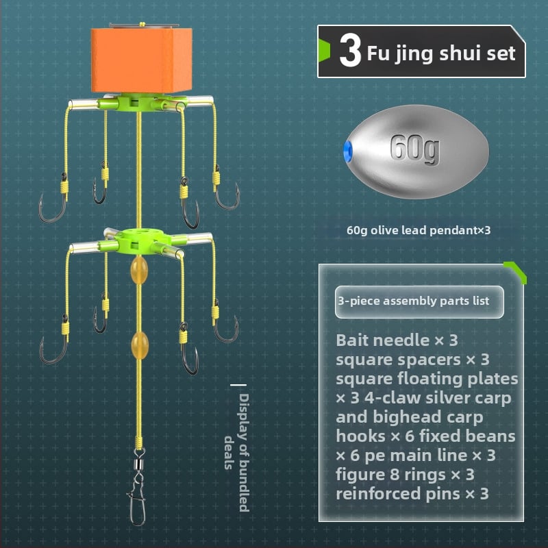 Flip hook zvejas komplekts ar kvadrātveida āķiem, āķi ar dūrēm, izmēri 9–15, Upper class