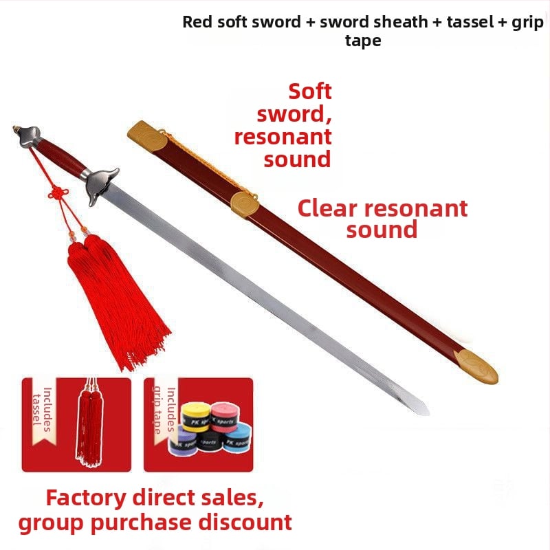 Tai Chi kard edzéshez – lágy hangú gyakorlókard, ultra könnyű, éleség nélküli, felnőtteknek és gyerekeknek.