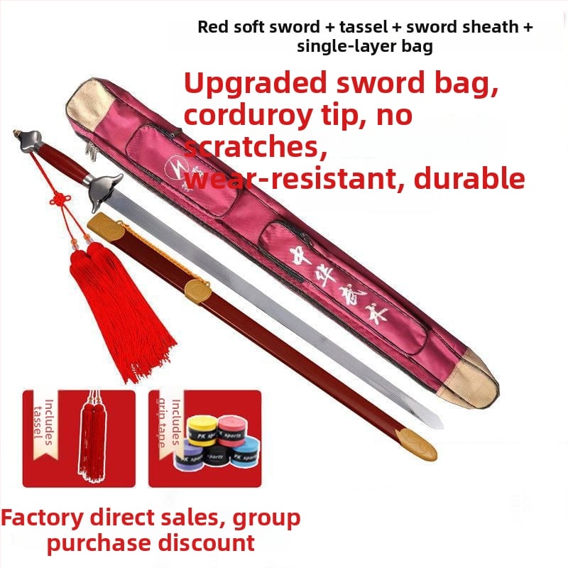 Tai Chi kard edzéshez – lágy hangú gyakorlókard, ultra könnyű, éleség nélküli, felnőtteknek és gyerekeknek.