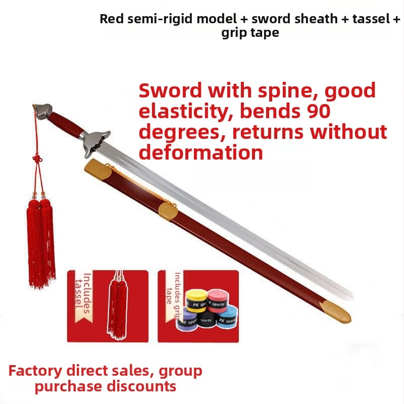 Tai Chi kard edzéshez – lágy hangú gyakorlókard, ultra könnyű, éleség nélküli, felnőtteknek és gyerekeknek.