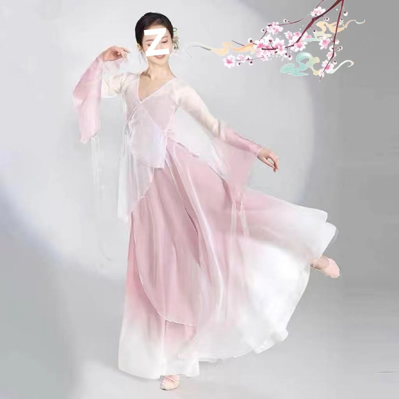 Costum clasic de dans, în stil Hanfu pentru antrenament și reprezentație, unisex, primăvara 2025