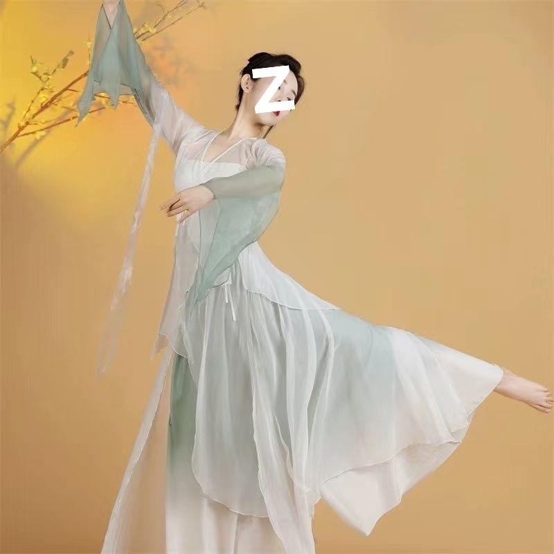 Costum clasic de dans, în stil Hanfu pentru antrenament și reprezentație, unisex, primăvara 2025