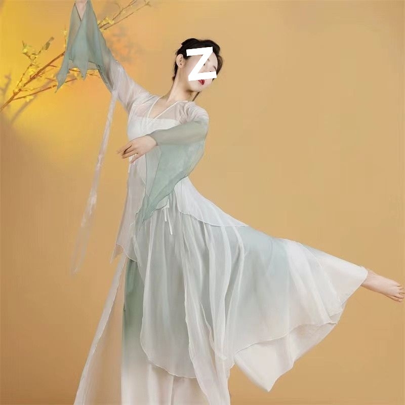 Costum clasic de dans, în stil Hanfu pentru antrenament și reprezentație, unisex, primăvara 2025