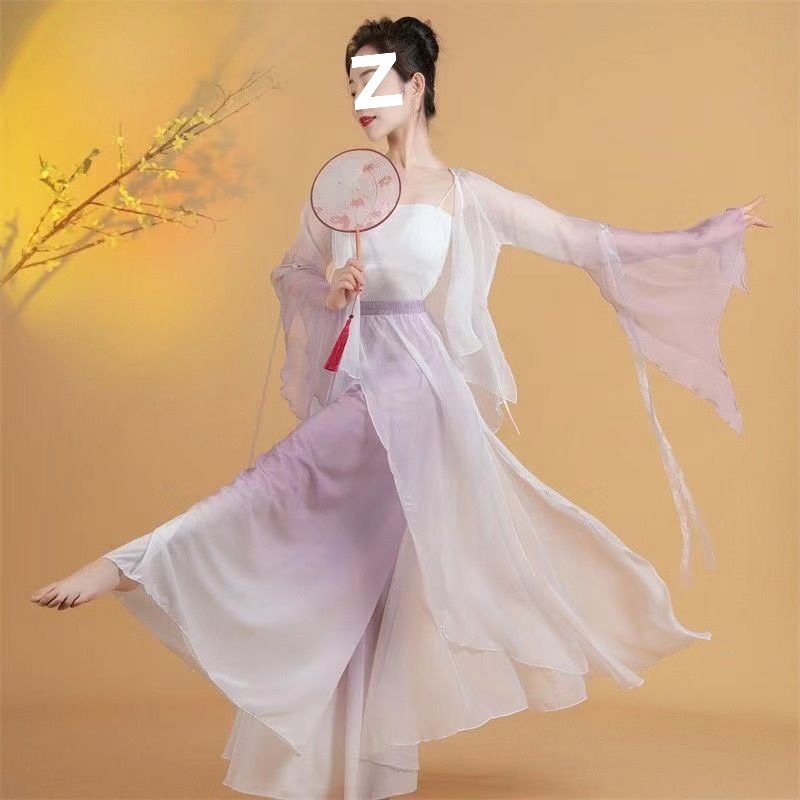 Costum clasic de dans, în stil Hanfu pentru antrenament și reprezentație, unisex, primăvara 2025