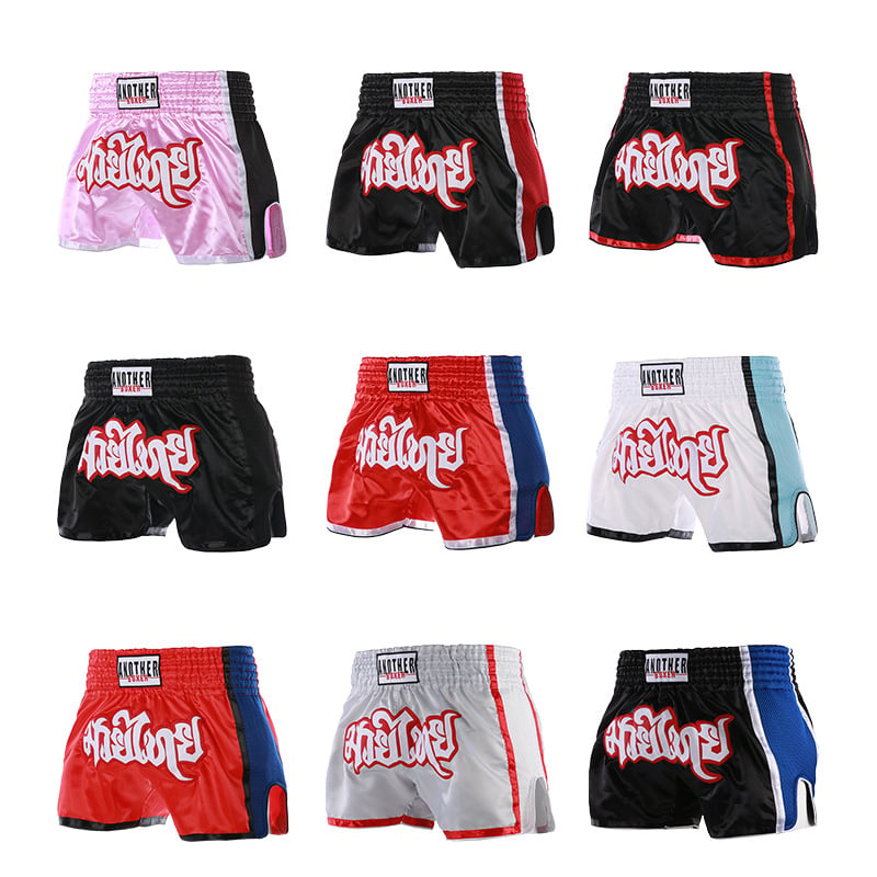 Muay Thai mrežaste šorceve – izdržljive, jednostavne i privlačnog dizajna, brzo se suše za trening boksa i borilačkih vještina; unisex, odrasli; 100% poliester tkanina s podstavom