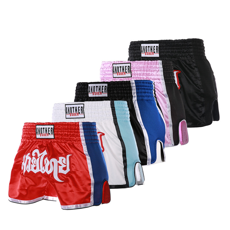 Muay Thai mrežaste šorceve – izdržljive, jednostavne i privlačnog dizajna, brzo se suše za trening boksa i borilačkih vještina; unisex, odrasli; 100% poliester tkanina s podstavom
